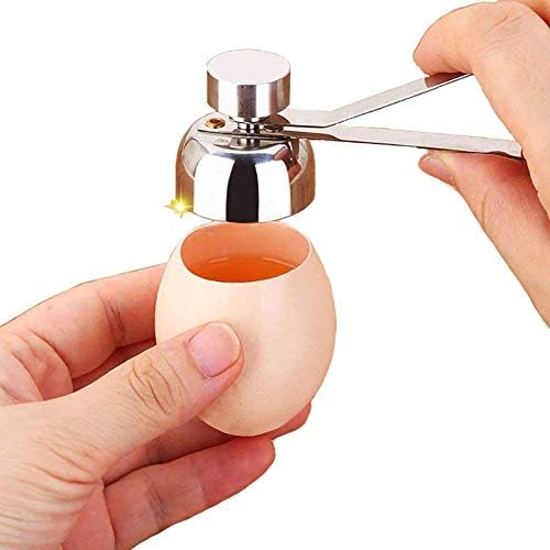 FANTESI 2 Pcs Egg Topper Eggshell Cutter Stainless Steel Egg Cracker Opener Remover for Hard Soft Boiled Eggs
