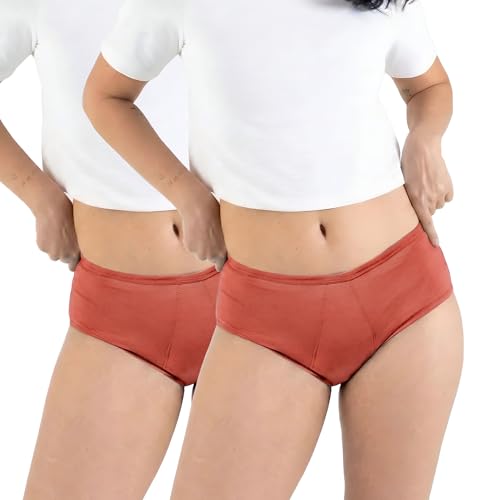 Image of REVAA Heavy Period Panty for Women & Girls (Pack of 2) Cotton, Reusable & Leak Proof Menstrual Underwear, No Pads Required, Rash-Free Comfort, for Super Heavy Flow, Lasts Up to 2 Yrs