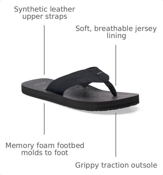 Image of Sanuk Beer Cozy IV Mens Flip Flops - Memory Foam Beach Sandals