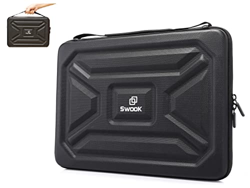 Image of SwooK EVA Shockproof Laptop Sleeve Case Bag, Compatible with 13-14 inch MacBook Pro /Air, Surface Laptop, Chromebook, Inspiron, XPS, IdeaPad Yoga, Aspire E