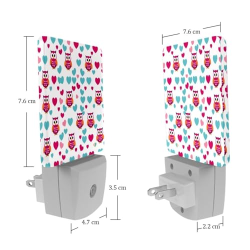 Lámparas de Noche LED Plug-in Pack 2 Búhos 7.6x7.6cm miniatura 7