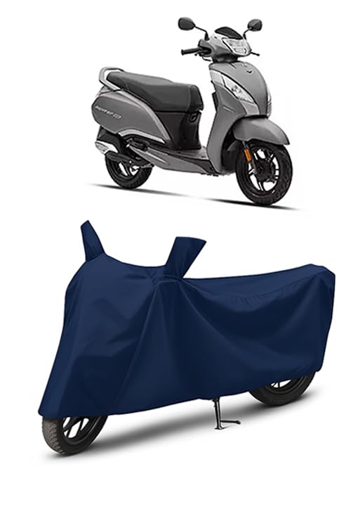 Image of Waterproof Scooty Cover for Tvs Jupiter 125 | All Weather Protection from Rain, Dust, UV Rays & Scratches with Mirror Pockets & Buckle Belt | Jupiter 125 Scooty Cover