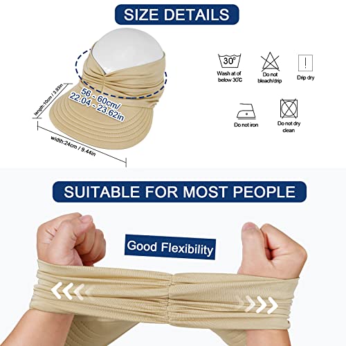 Miniatura 3 de Tagvo Visera Mujer Verano,Gorro Anti-Uv Para Plegable Sombrero Peso Ligero Visera De Playa Para El Sol De Al Aire Libre Correr Tenis Golf Deportes De Playa Mujeres Senderismo