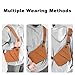 Anti Theft Travel Bag, One Shoulder Large Capacity Cross-body Bag Chest Fashion Lightweight Sling Bags for Travel Sports (Left Shoulder, Brown)