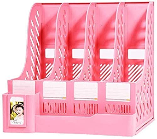 Preisvergleich Produktbild Schreibtischlampe Aktenschränke Desktop Datei Box Magazine Kunststoff Dateitrennung Desk Zubehör Storage Manager Home Office Möbel (Color : B)