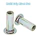 Moicstiy 25Pcs Steel Multi Grip Rivet Nuts Pre Bulbed Shank Zinc-Plated Flat Head Threaded Insert Nut Construction Fasteners for Industrial (5/16-18)