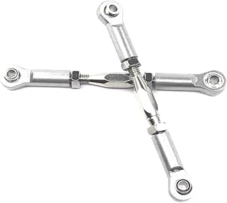 C31933SILVER Alloy Machined M3 Size Ball End 64mm Linkages w/Adjustable Turnbuckles