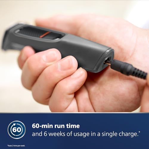 Philips India's No.1 Men's Trimmer | Self Sharpening Blades | Single Stroke Grooming I 9 in1 Face, Nose and Body I 3 year warranty | Powerful motor | No Oil Needed I 60 min runtime I MG3710/65 (Image - 4)