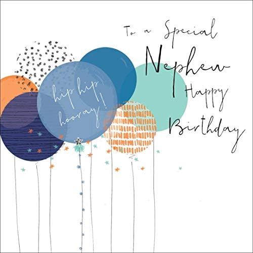 to a Special Nephew, Happy Birthday - Handfinished Men's Birthday Card with Star Embellishments