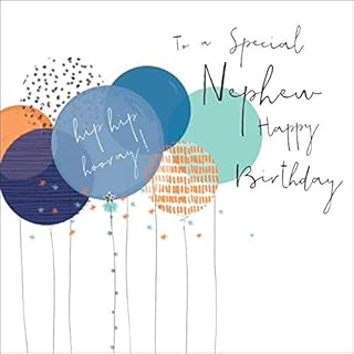 to a Special Nephew, Happy Birthday - Handfinished Men's Birthday Card with Star Embellishments