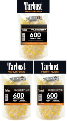 Image of Tarbust 600 Cigarette Filters that Remove Tar and Chemicals, Reusable Filter Tips, Tar Blockers, Smart Filters for Cigarettes Tips, Regular & King Size (Pack of 3)