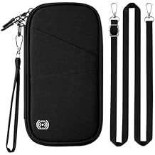 DUGRAFT Multiple Passport Holder for Travel Family, RFID Blocking Passport Wallet for Traveling, Waterproof Travel Document Holder Organizer, Travel Essentials Premium Wallets, Black