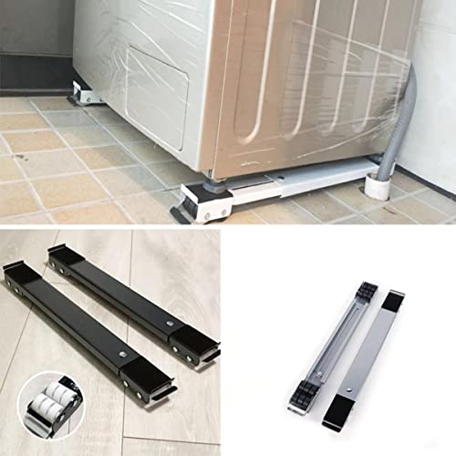 Suporte Com Rodinhas Base Ajustável Máquina Lavar Fogão Geladeira Móveis Resistente (Cores Variadas)