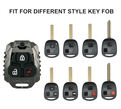 No Cutting Required Zinc Alloy Replacement Key Fob Cover for Lexus RX350 RX330 RX300 RX400h RX450h ES300 ES330 GS300 GS430 GX470 IS300 IS330 LS400 LS430 LX470 Keyless Entry Key Fob Shell (Black) - Image 3