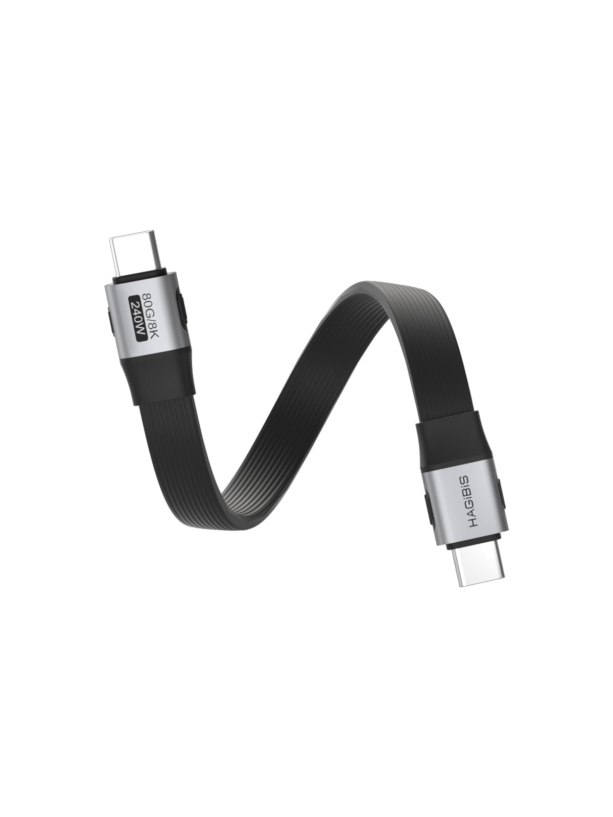 Hagibis USB4 Cable, 80Gbps Data Transfer, 8K@60Hz Video Display, 240W Fast Charging USB-C Cable, USB 4 V2.0 Cable for iPhone 16 15 Pro Max, iPad, Thunderbolt 5/4, External SSD (50cm)