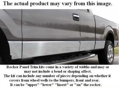 QAA is Compatible with 2000-2006 GMC Yukon 10 Piece Stainless Rocker Panel Trim, Upper Kit, 4" Width TH40295