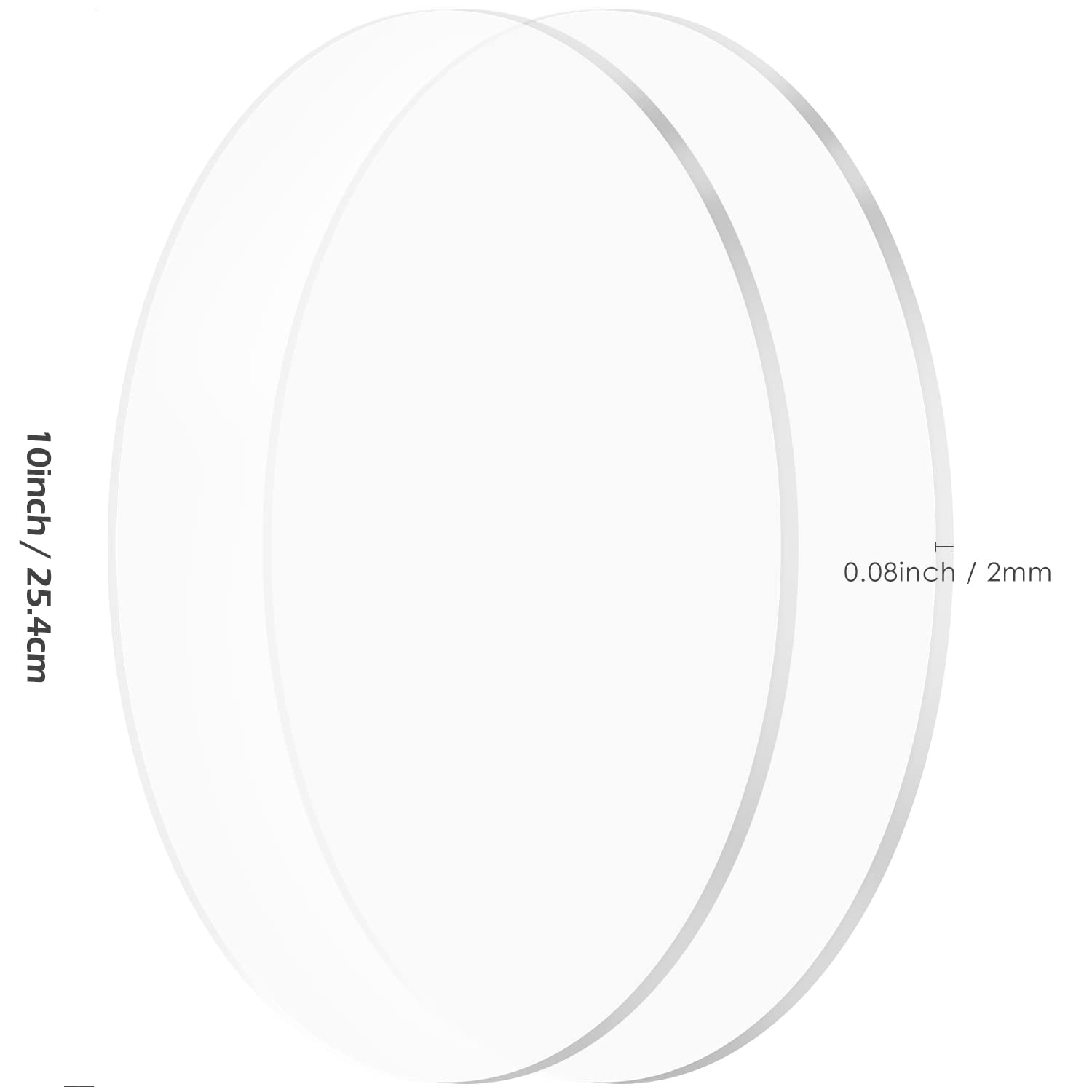 Clear Acrylic Circles - 10 Inch Blanks -2