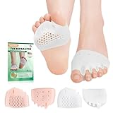 TASZOOS Toe Separators & Metatarsal Pads for Women & Men - 4 PCS Gel Toe Spacers for Pain Relief, Metatarsalgia, Morton's Neuroma, Comfort for Walking, Running, Standing