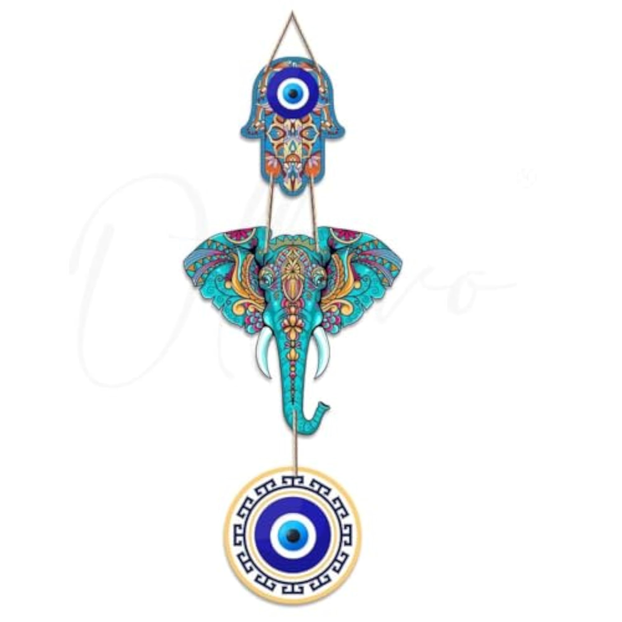 Designer Wooden Wall Hanging for Luck and Prosperity