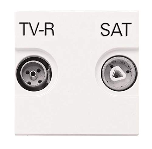 Prise TV-R/SAT Niessen Zenit Blanc prise antenne télévision satellite et radio