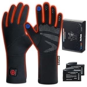 ThxToms Heated Gloves Liners Gift for Men Women Ultra-Thin Hand Warmers Touchscreen Winter Gloves for Hiking Ski Riding Cycling