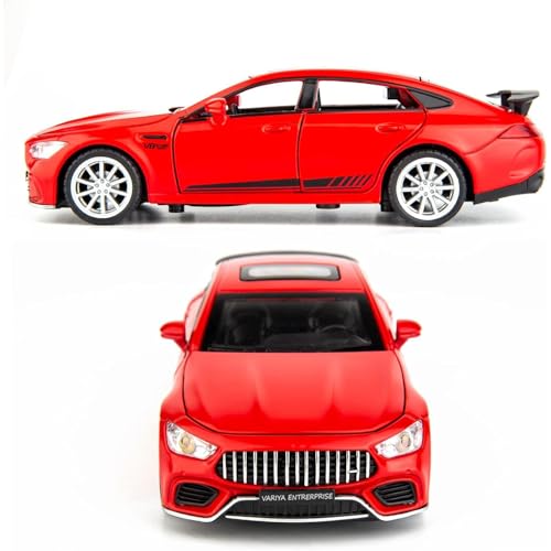 Image of Exclusive Alloy Metal Pull Back Die-Cast Car Diecast Metal Pullback Toy Car with Openable 6 Doors,Light Music Boys Gifts Toys (1 /32 Mercedes AMG Benz GT63 - Multicolor)