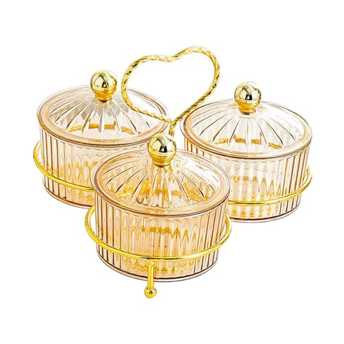 FytStycale Ensemble de Présentoirs pour Fruits Secs, Plateau de Service élégant, Boîte de Rangement Des Collations, Compartiments Pratiques, 3 grilles