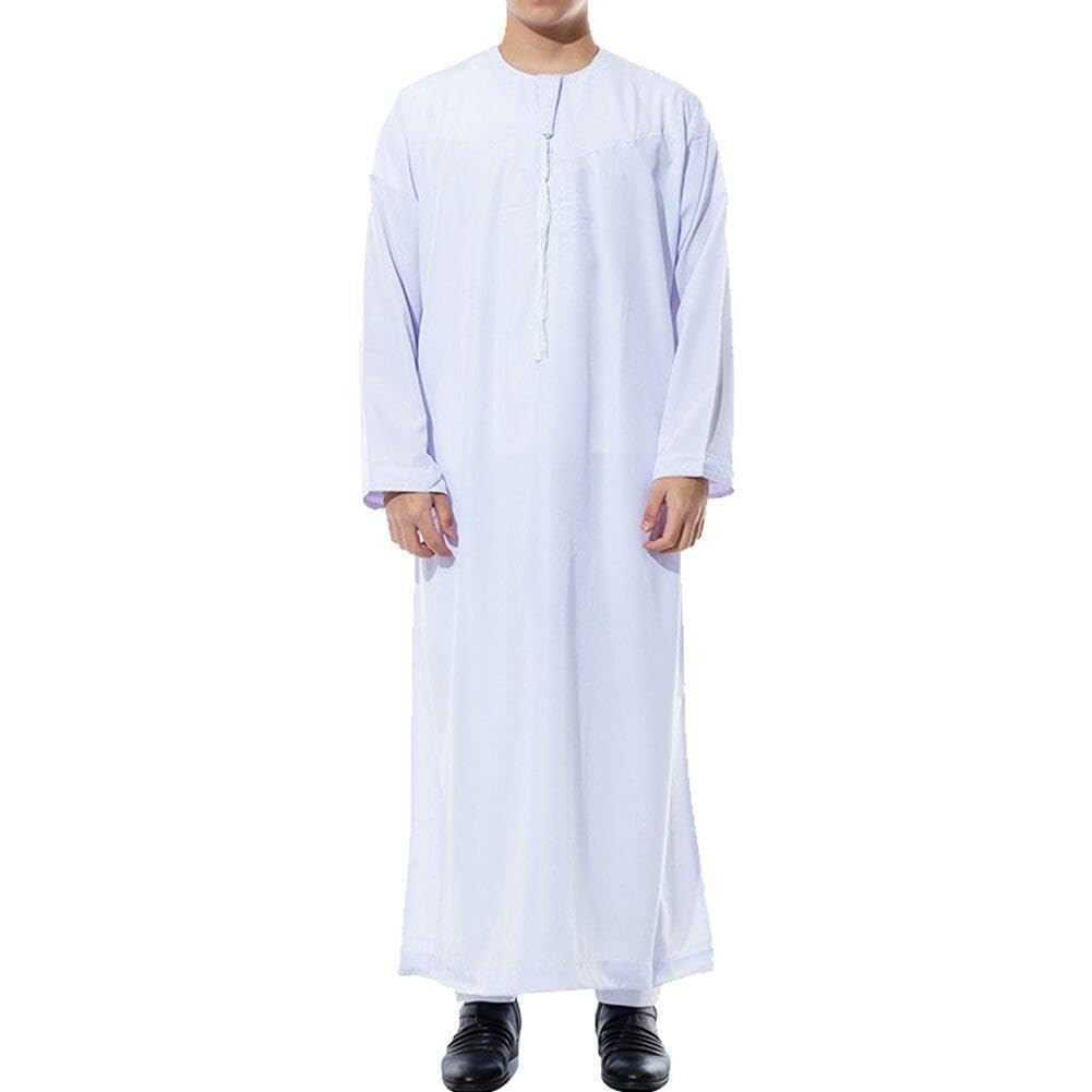 Thobe homme arabe saoudien robe musulmane manche longue