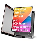 LHM for iPad 5th (2017)/ 6th (2018)/ Air 1st Gen 9.7' LCD Screen Replacement Display Assembly LED LCD Panel (Model: A1822 A1823 A1474 A1475 A1476 A1893 A1954) with Repair Kits (Not Touch Glass)