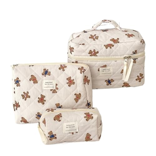 Trousse ours bleu : organiseur de maquillage portable et polyvalent pour voyage