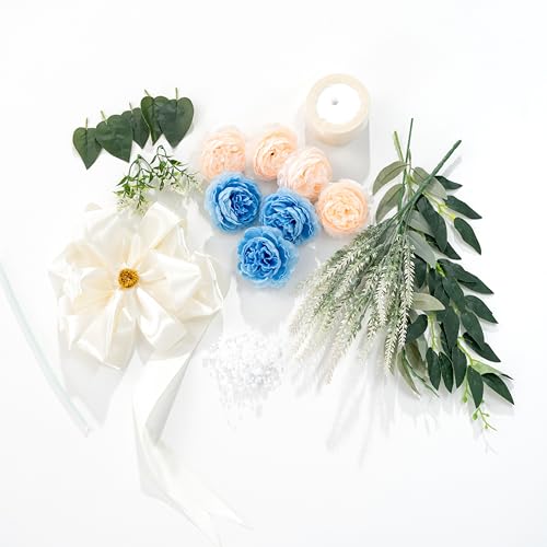 TTS For Home - Elegant Wedding Brooms Bride Bridegroom, Jumping The Broom for Wedding, Natural Whisk Broom with Ribbons, Artificial Pearl, Leaves,Roses for Decorative by TTS For Home - Used condition - Image 9