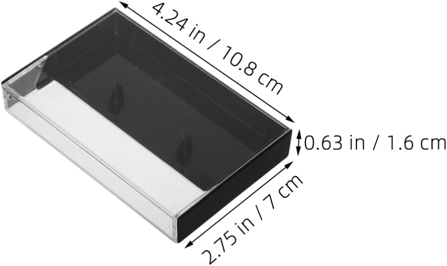 ABOOFAN Clear Cassette Tape Storage Cases 5-Pack Retro Tape Box Plastic Audio Cassette Holder for Organizer Record Storage Box and Small Item Protection 4.25 X 2.75 X 0.62 in