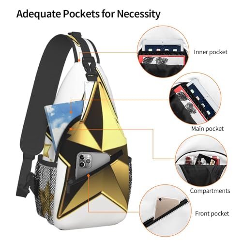Bolso Cross Chest Sling para Hombre y Mujer Negro miniatura 4