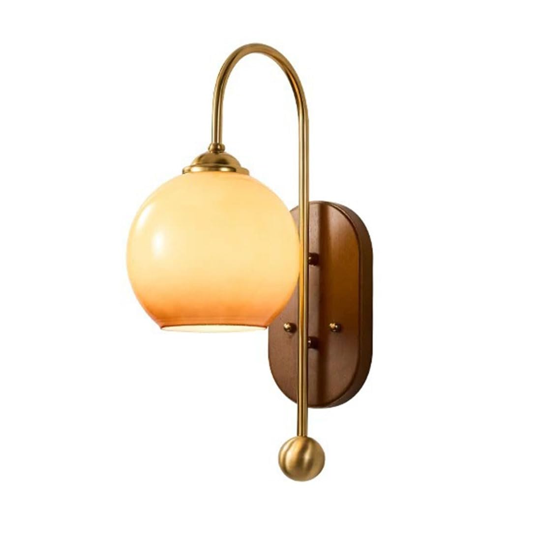 HUAYUSEDF Industrial Wall Lamps Glass Shade Modern Sconces Wall Lighting Fixtures Interior Gooseneck Nordic Wall Lights for Bedrooms Living Room Bedside Porch Entrance