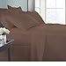 Linen Sheets Luksusowy i najwyższej jakości zestaw 4-częściowy pościeli 100% egipska bawełna 800 TC z głęboką kieszenią 53 cm, ultramiękki jedwabisty i trwały arkusz z włoskim wykończeniem (czekolada)