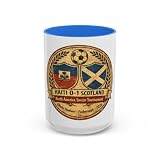 Haiti vs Scotland Soccer Crest Mug | Vintage Tournament Team Coffee Cup