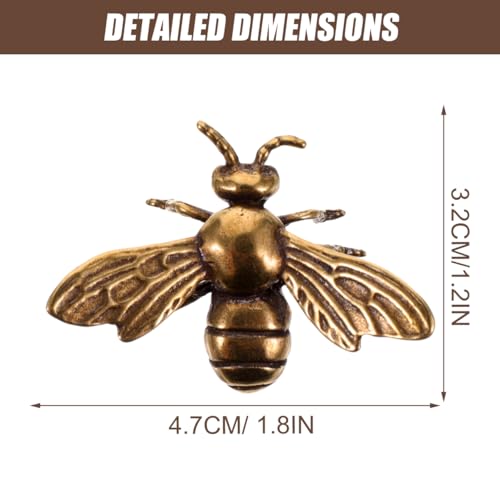 Figuras Decorativas en Latón Abeja y Mantis Doradas miniatura 2