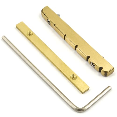 XIUOYN Electric Guitar Brass Bridge Nut Replacement Adjustable Bells Brass Nut Split Regulation Nut for 6 String Guitar Part