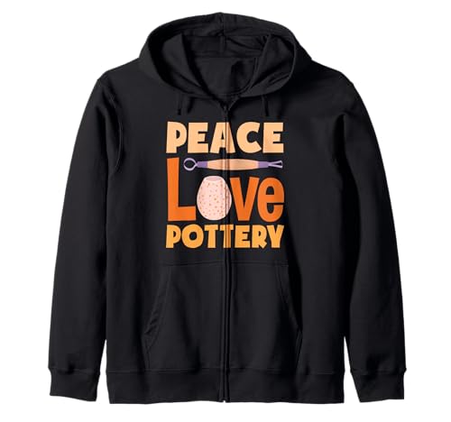 Peace Love Pottery Clay Craft Amateur Sweat à Capuche