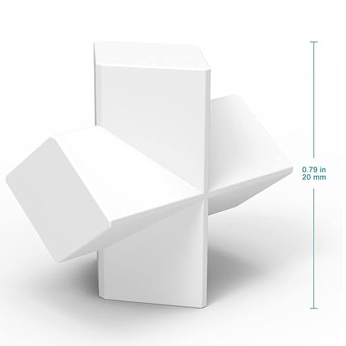 Miniatura 2 de StonyLab Paquete de 4 barras agitadoras magnéticas en forma de cruz, mezclador de agitación blanco recubierto de PTFE de 0.787 x 0.315 in para
