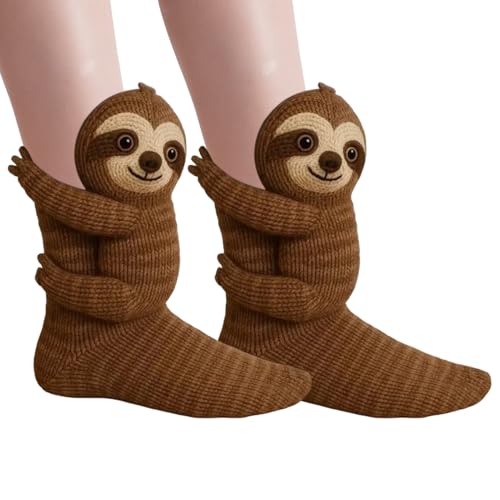 Calcetines Animales Tejidos En 3D - Bonitos Calcetines De Punto 3D Con Diseño De Animales, CalcetinesAnimales Tejidos A Mano, Abrazo Caloroso Antideslizante Calcetín, CalcetinesCálidos Y Divertidos