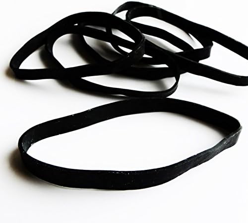 Crafted-Brand 20 Heavy Duty Rubber Bands | Big Thick XL-Large UV Resistant Black Rubber-Bands for Fishing, RC, or Hair + Use What the Pros Use + 1 Pack of 20 Bands (# 64-size, 1/4 x 3 1/2 Inch)