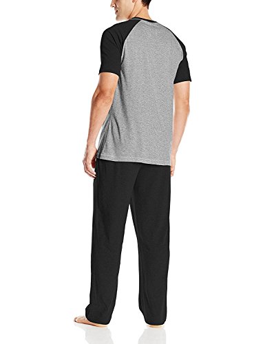 Hanes Men's Short Sleeve Raglan & Knit Pant Set with X-Temp2