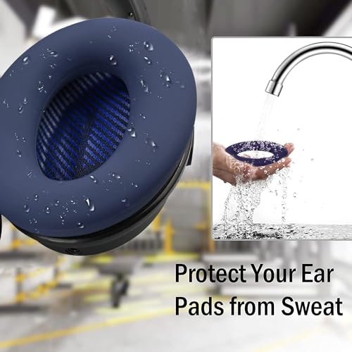 Image of SOULWIT Silicone Ear Pads Cover Protector for Bose QuietComfort QC15 QC25 QC2 QC35 QC45 /Ae2 Ae2i Ae2w /SoundTrue & SoundLink AE Headphones Cushions, Sweatproof, Easily Washable - Blue