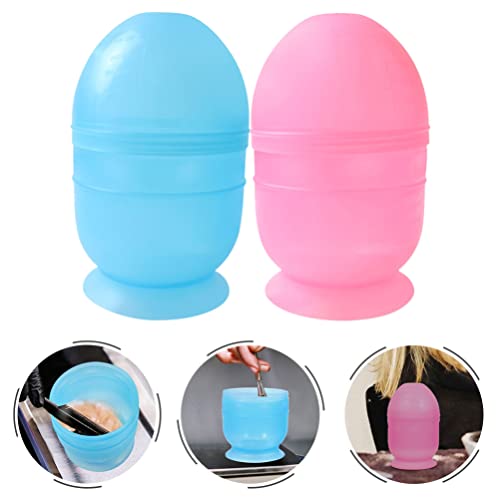 FRCOLOR 2pcs tingimento de cabelo Shaker Bowls Salão Mistura de copos de cabelo tigelas de cabelo es