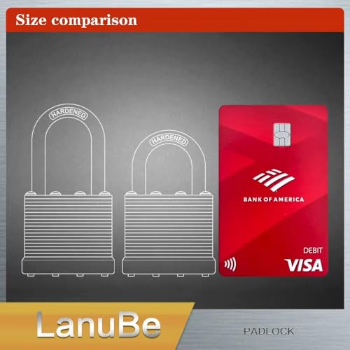 LanuBe Lock Laminated keyed Padlock (1-9/16", 40mm), keyed Alike Locks, Normal Shackle,Marked Black Plastic Hoop, Pack of 100 - Image 5