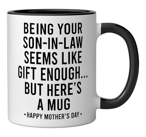 Taza cerámica para Día de la Madre 11 oz negra/blanca miniatura 2