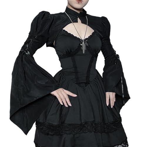Twfsgirl Goth Shrug Black Gothic Bolero Long Sleeve Victorian Steampunk
