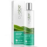 Curaloe Aloe Vera Body Gel 95% Pure Organic Aloe Enriched with Lavender Oil & Tea Tree Oil | Naturally Soothes Dry Itchy Skin |Cools Sunburn | Moisturizes, Softens, Unscented | Men and Women