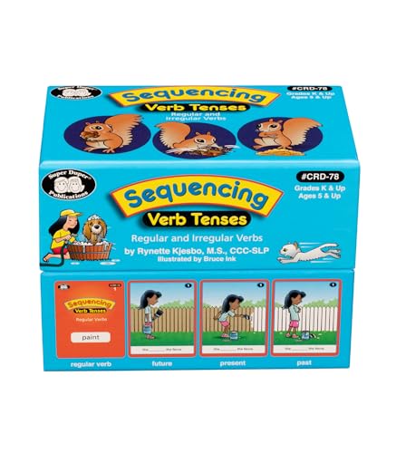 Super Duper Publications | Sequencing Regular and Irregular Verb Tenses Fun Deck | Early Reader and Grammar Flash Cards | Educational Learning Materials for Children